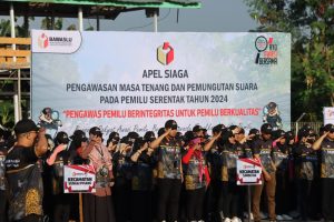 Wakil Ketua DPRD Kaltim Hadiri Apel Siaga Pengawasan Masa Tenang Pemilu 2024